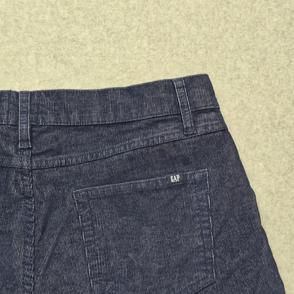 NWT Gap Womens 6 Dark Blue Corduroy Shorts Raw Hem High Rise Cut Off